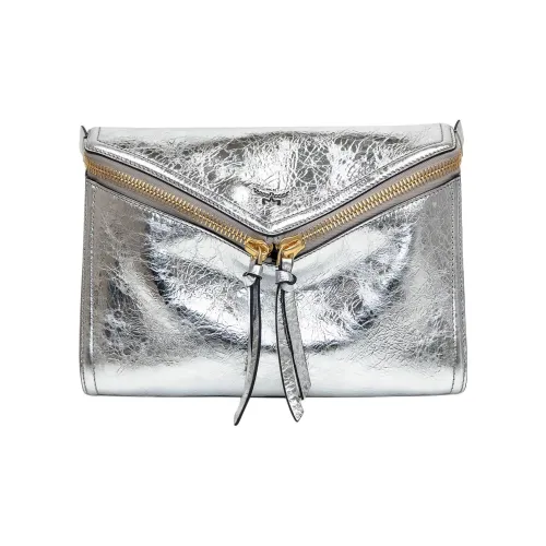 MCM Diamante 3D Телячья кожа Сумка через плечо Маленькая Сумка на плечо Женская Серебряная