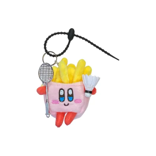 FULUOKANG Супер милый Исцеление Бадминтон Розовый Картофель фри Кукла Куклы Плюшевый Подвеска 11 см Высота