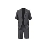 Комплект одежды (Темно-серое пальто + Темно-серые штаны)