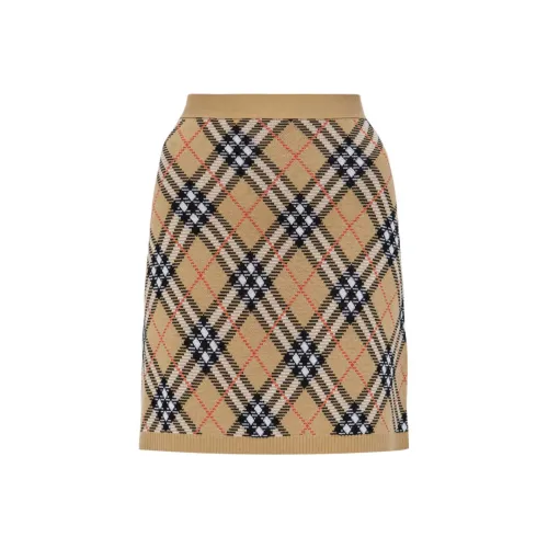 Burberry Повседневные короткие юбки Женские Коричневый