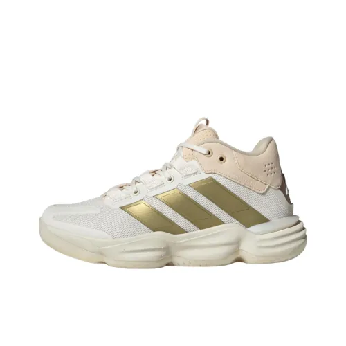 Adidas COURT STABIL Износостойкий Дышащий MID Топ Кроссовки для тренировок Женские Серый Белый