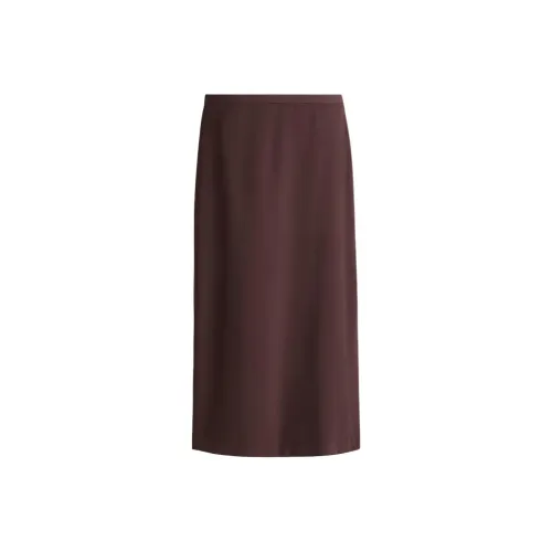 H&M Темно-кофейные женские повседневные длинные юбки