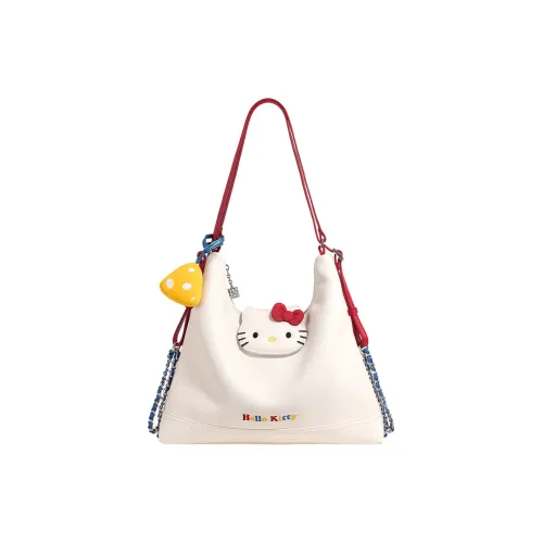 TOUTOU Hello Kitty Collaboration Хелло Китти Синтетическая кожа Сумка через плечо Стандартная Женская Кремово-белая