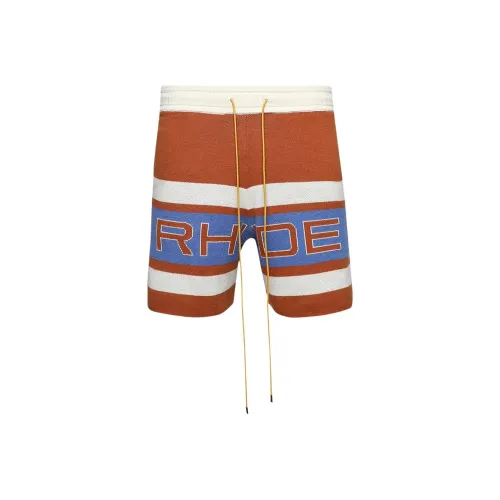 RHUDE Повседневные шорты Мужские Кирпично-красные