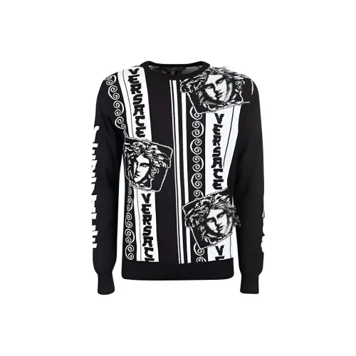 VERSACE Свитер Мужской Черный Белый
