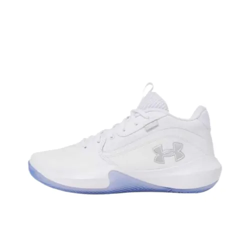 Under Armour Lockdown 7 Дышащий и Легкий MID Баскетбольные кроссовки Унисекс Белый Фиолетовый