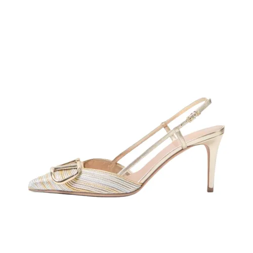 Valentino Узкий каблук Высокие каблуки Женские Серебряные