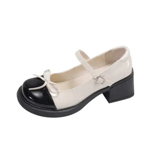 Wuji Грубый каблук Мэри Джейн Женские туфли