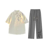 Экрю + Темно-серый