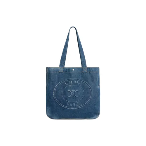 CELINE Cabas Denim Tote Bag Shopping Bag Shoulder Bag Crossbody Bag Large Women's Blue CELINE Cabas Деним Тоут Сумка Сумка для покупок Сумка через плечо Большая Женская Синяя
