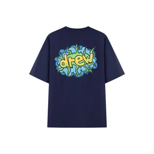 Drew House SS25 Темно-морской синий Унисекс T Рубашки