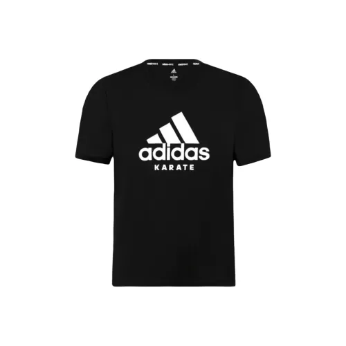 Adidas Sportlife Черный с белым логотипом Мужские T-рубашки