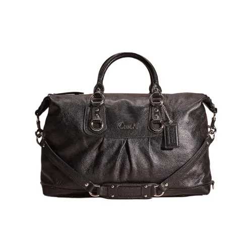 COACH Ashley Кожа Путешественная Сумка Сумка Сумка через плечо Сумка через плечо Большая Женская Черная