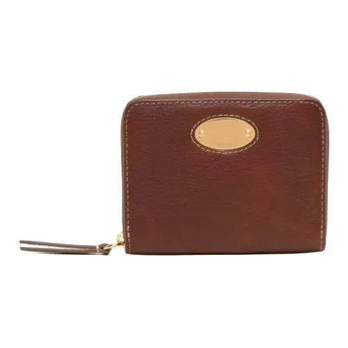 Mulberry Текстурированный кожаный кошелек женский коричневый