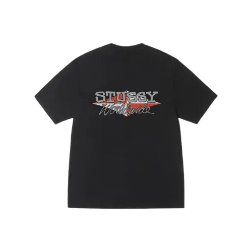 Stussy SS25 Worldwide Ромб Tee Пигмент Окрашенная Рубашка Унисекс