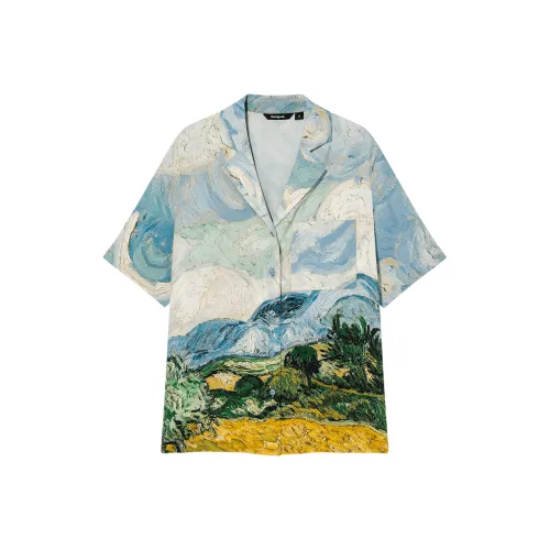 Desigual Синие с принтом женские рубашки