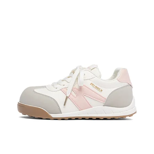 RENBEN Устойчивые к истиранию амортизаторы низкие топ кеды для скейтбординга женские бежево-серые розовые