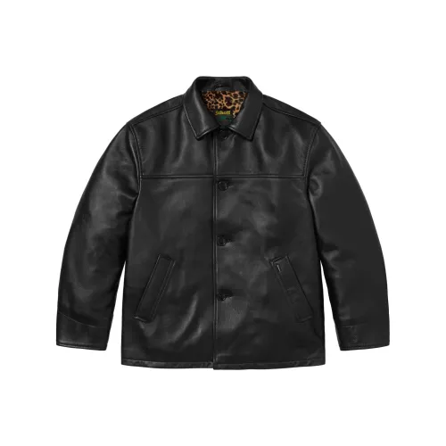 Supreme Schott Collaboration Коллаборация Куртка Унисекс Черный