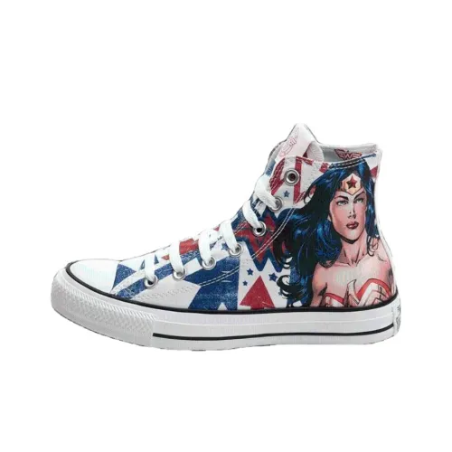 DC COMICS x Converse Chuck Taylor All Star Устойчивые к истиранию высокие кроссовки для скейтбординга Мужские Белый Красный Синий