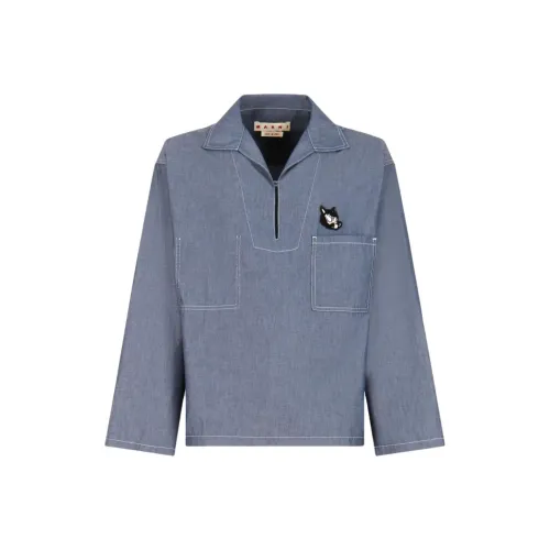 Marni Светло-синие Мужские Рубашки