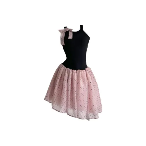 Женские платья без рукавов черно-фиолетового цвета