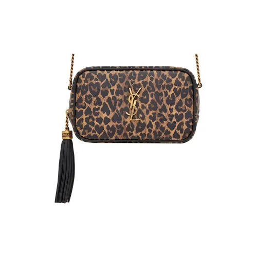 SAINT LAURENT LOU Кожа Camera Сумка Сумка через плечо Сумка на плечо Женская с леопардовым принтом