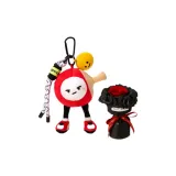 Настольный теннис Плюшевый Игрушка + Стиль Шанель Платформа в Красном Розовом Маленьком Букете