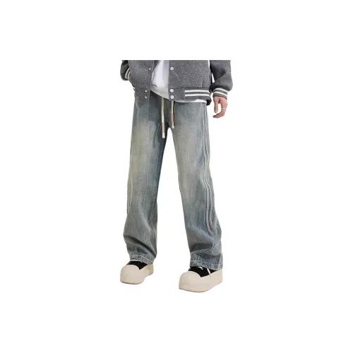 SOUL WORKER Синие Унисекс Джинсы