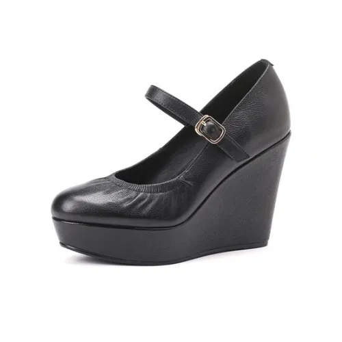 Su Yanjiao Mary Jane Shoes Женские Черные