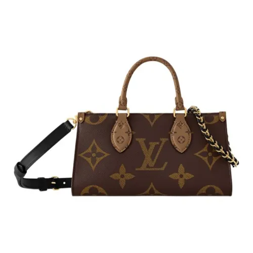 LOUIS VUITTON ONTHEGO EAST WEST Покрытый холст Сумка через плечо Сумка Женская Коричневый