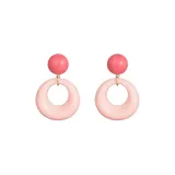 Серьги-кольца Radiant Moon, 1 пара (розовые)