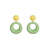 Серьги-кольца Radiant Moon, 1 пара (зеленый)