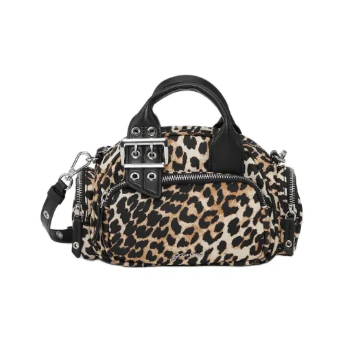 GANNI Нейлоновая сумка мини женский леопардовый принт