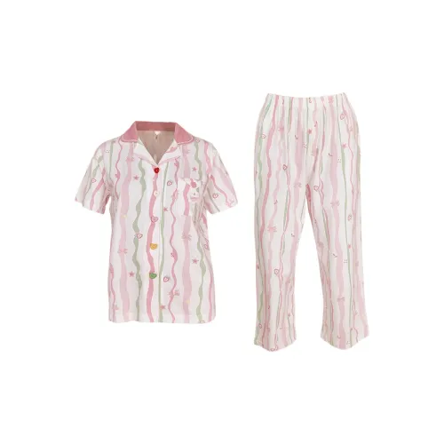 FENTENG Милый розовый Женские Пижамные комплекты