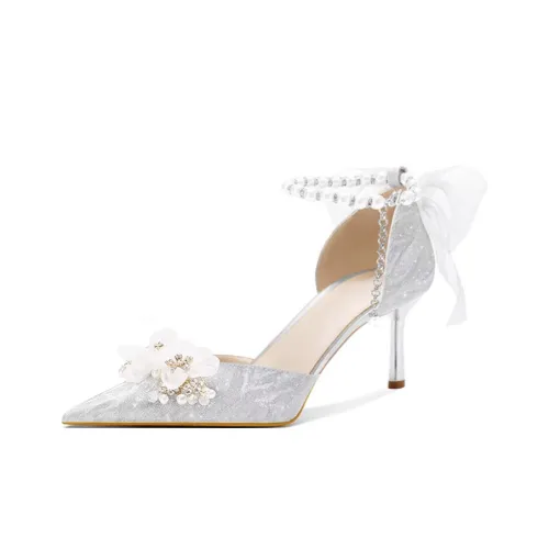 FHPTM Узкий каблук Высокие каблуки Женские Серебряные