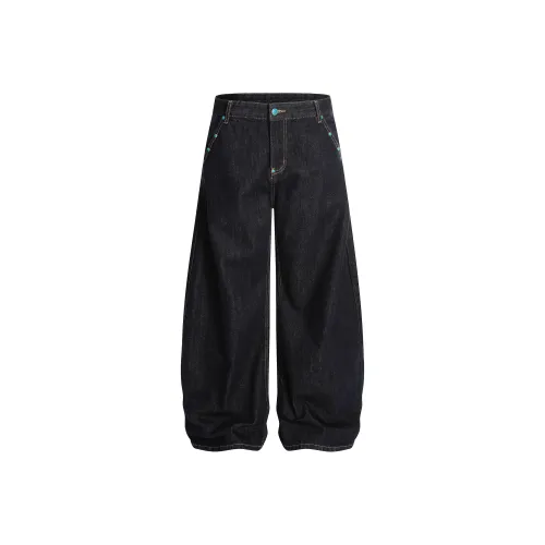 A3G4 Черные Унисекс Джинсы