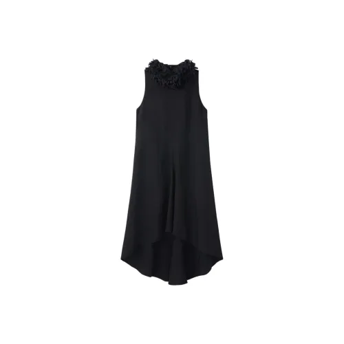 RECTO SS25 Бахрома Ожерелье-чокер Халтер на шее Платье Без рукавов Платье Женское