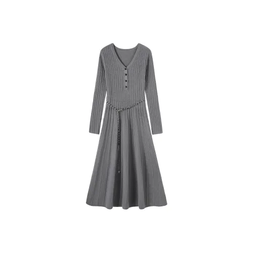 DX.DAXI Длинное платье с длинными рукавами женское