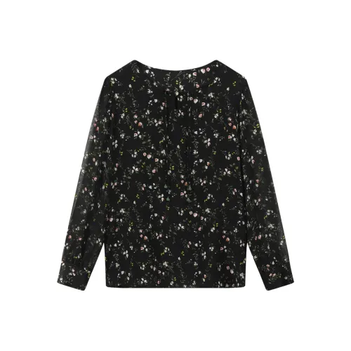 H YXIANG Mystic Цветочный стих чернилами Женские Рубашки