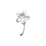 Серьги-гвоздики с изогнутым крючком "Гардения" (Одиночная)