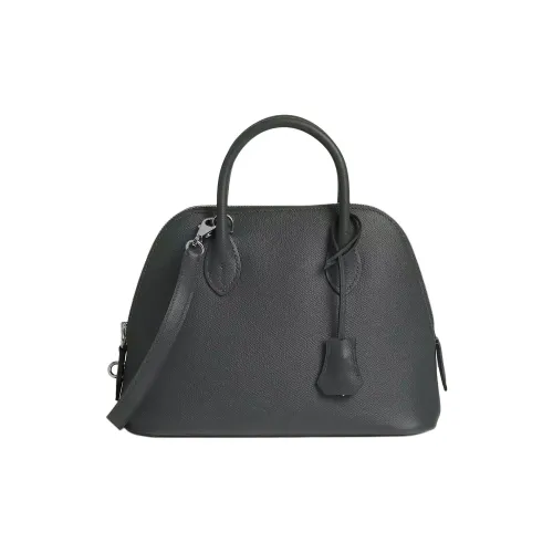 HERMES Bolide Epsom Телячья кожа Сумка Женская Темно-зеленая