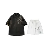 Чёрный+Белый Шорты