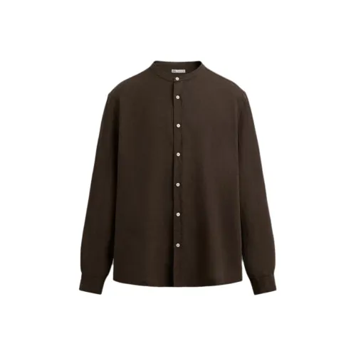 ZARA Коричневый Мужские Рубашки