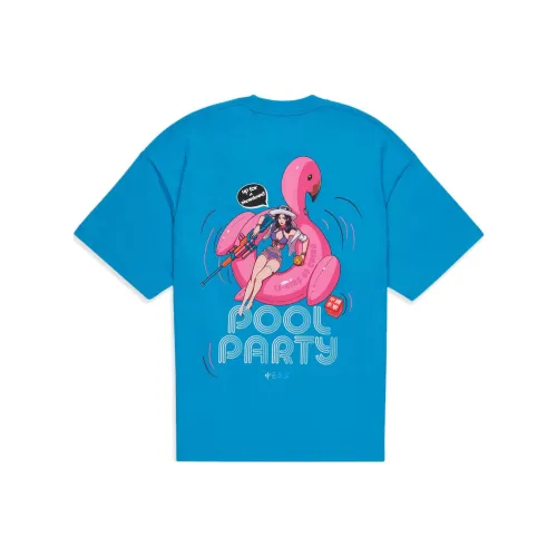 LINING Li NING X Лига Легенд Pool Вечеринка Co Брендированная Серия T Рубашка Унисекс