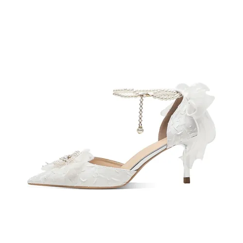 FHPTM Узкий каблук Высокие каблуки Женские Экрю