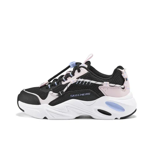 Skechers Kids Амортизация устойчивость к истиранию дышащий противоскользящий низкий верх повседневная детская обувь черный