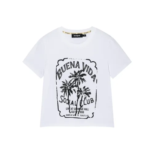 Desigual Белые Женские Футболки