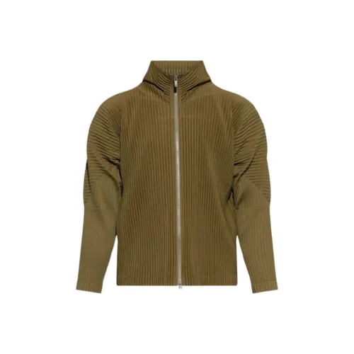 Homme Plissé Issey Miyake Хаки Зеленый Мужские Куртки