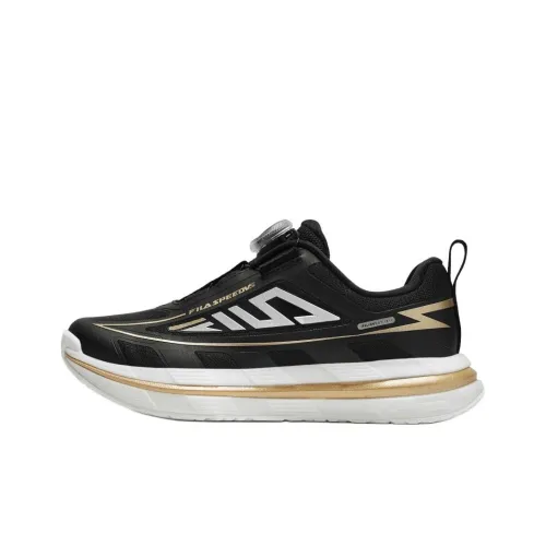 FILA KIDS Легкий Шокабсорберы Низкий Топ Детская Беговая Обувь Черный Frosted Миндаль Золотой Подростки