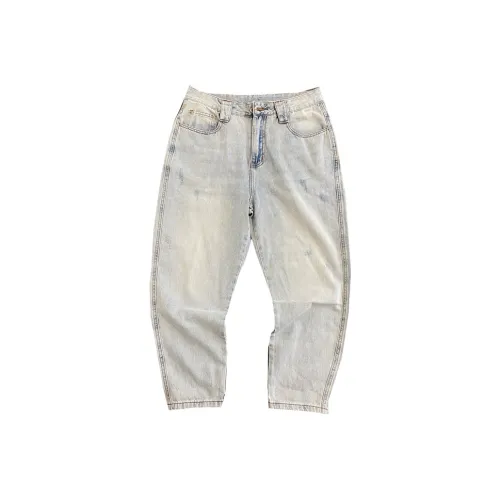 ZHANDASHUAI Светло-синие унисекс джинсы